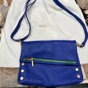 Hammitt Royal Blue Crossbody Bag with Gold Accents